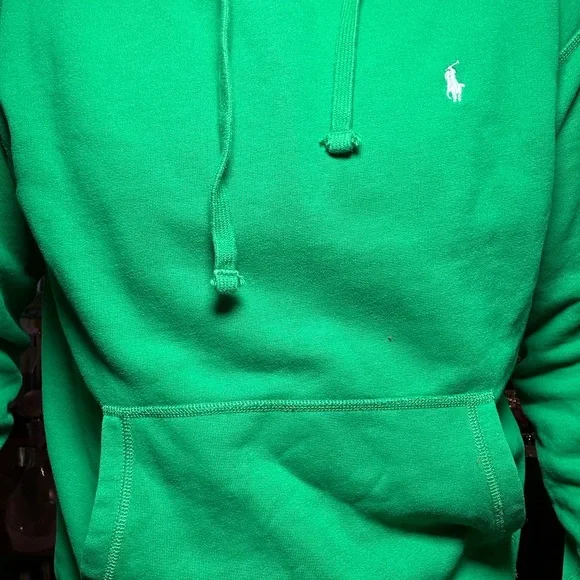 Polo by Ralph Lauren Medium men's Bright Green Hoodie - Picture 6 of 12